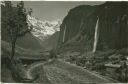 Lauterbrunnen - Breithorn und Staubbachfälle - Foto-AK