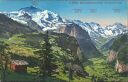 Postkarte - Lauterbrunnental von Wengen aus