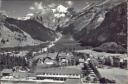 Foto-AK - Kandersteg mit Blümlisalp - Bahnhof