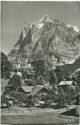 Grindelwald - Kirche mit Wetterhorn - Foto-AK 50er Jahre