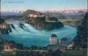 Postkarte - Rheinfall und die Alpen