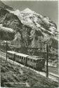 Jungfraubahn und Silberhörner - Foto-AK 50er Jahre