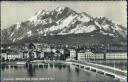 Foto-AK - Luzern - Bahnhof und Pilatus