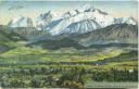Postkarte - Le Mont-Blanc vue du Geneve