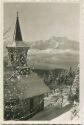 Leysin - L'eglise catholique et les Dents du Midi - Foto-AK