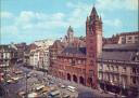 Postkarte - Basel - Marktplatz mit Rathaus