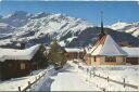 Postkarte - Wengen - Katholische Kirche - Weissgirg und Lobhörner