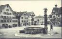 Postkarte - Küssnacht - Dorfplatz mit Tellbrunnen