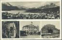Küssnacht am Rigi und die Alpen - Werbekarte für das Hotel du Lac (Seehof) Besitzer A. Trutmann-Siegwart