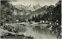 Bad Ragaz - Giessenpark- See mit Falknis - Foto-AK