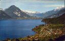 Ansichtskarte - Schweiz - Leissigen am Thunersee - Blick gegen Harder und Interlaken