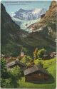 Postkarte - Grindelwald - Kirche - Viescherhörner