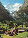 Ansichtskarte - Grindelwald - Kirche und Fiescherhörner