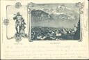 Postkarte - Altdorf - Gesamtansicht und Wilhelm Tell