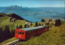 Vitznau Rigi Bahn oberhalb Rigi Staffel - Blick auf den Vierwaldstättersee Pilatus und Luzern