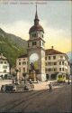 Postkarte - Altdorf - Dorfplatz mit Telldenkmal - Strassenbahn