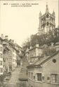 AK - Lausanne - Les Vieux escaliers couverts et la Cathedrale