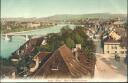 Postkarte - Basel - die drei Rheinbrücken - Strassenbahn