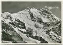 Jungfraugipfel von der Station Eigergletscher aus - Foto-AK Grossformat