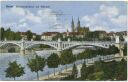 Postkarte - Basel - Wettsteinbrücke mit Münster