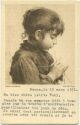 Postkarte - Petite tricoteuse - jeune fille