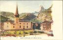Ansichtskarte - Eglise de Zermatt et le Mont-Cervin