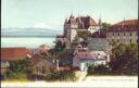 Nyon - Le chateau et le Mont-Blanc