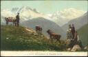Postkarte - In den Bergen - Mont-Blanc und Aiguille Verte