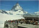 Postkarte - Trockener Steg bei Zermatt - Terrasse Restaurant Glacier Theodul