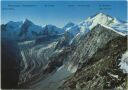 Vue du Pigne de la Lè - Wellenkuppe - Obergabelhorn - Glacier de Zinal - AK Grossformat