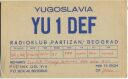 QSL - Funkkarte - YU1DEF - Serbien - Beograd