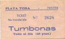 Mallorca - Paguera - Playa Tora - Tumbonas Sonnenliegen - Todo el dia 45 ptas.