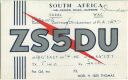 QSL - QTH - Funkkarte - ZS5DU - South Africa - Durban