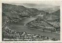 Wannow an der Elbe mit Burgruine Schreckenstein - Foto-AK Grossformat