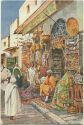 Postkarte - Tunis - Bazar arabe