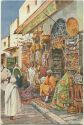 Postkarte - Tunis - Bazar arabe