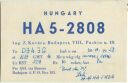 QSL - QTH - Funkkarte - HA5-2808 - Ungarn