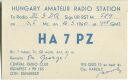 QSL - QTH - Funkkarte - HA7PZ - Ungarn - Magyarorszag