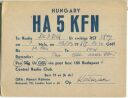 QSL - QTH - Funkkarte - HA5KFN - Ungarn