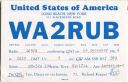 QSL - QTH - Funkkarte - WA2RUB - USA - New York