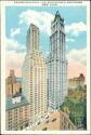 Künstlerkarte - New York - Transportation and Woolworth Buildings