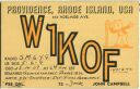 QSL - Radio - W1KOF - USA