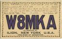 QSL - Radio - W8MKA - USA