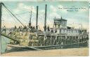 postcard - Boat loaded with Cotton at Wharf