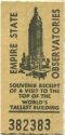 New York City - Empire State Observatories - Souvenir Receipt