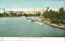 Postcard - Florida - Mouth of the Miami River and Royal Palms