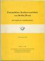 Postamtilches Strassenverzeichnis von Berlin (West) mit Angabe der Zustellpostämter 1966