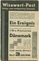 Wisawert-Post April 1934 - 1. Jahrgang Heft 3 - Herausgeber. Dr. Otto Hindrichs Münster - viele Abbildungen
